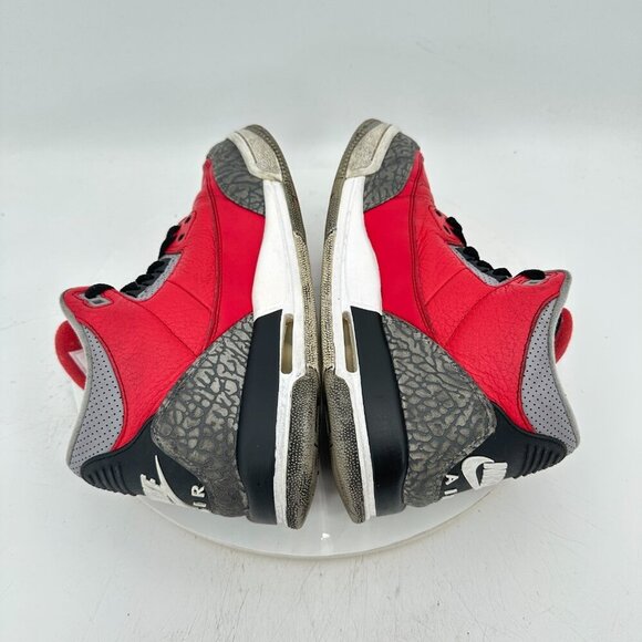 Nike Air Jordan 3 Retro Youth Size 6.5Y Women 8 CQ0488 600 Red Grey Black Shoes - Picture 6 of 11